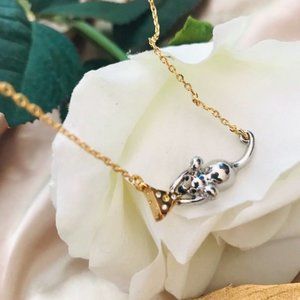 Kate Spade Mouse Eating Cheese Necklace